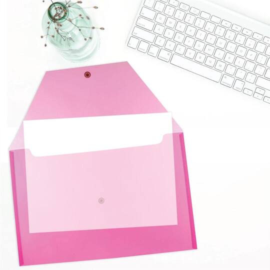JAM Paper 9.75" x 14.5" Plastic Snap Closure Envelopes